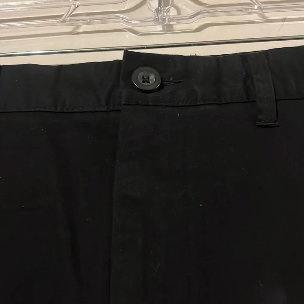 Merona mens flat front stretch black shorts NWT